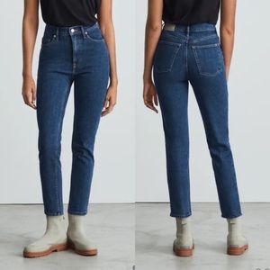 Everlane Original Cheeky Jean in Washed Midnight Crop 28
